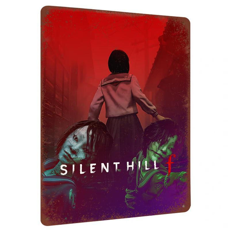 

Silent Hill F Peripheral Custom Iron Painting Living Room Bedroom Decorative Hanging Creative Game Theme Mural 20x30cm（7.8x11.8inch）