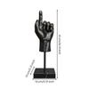 Resin Hand Statue with Base Antique Copper Finish Tabletop Figurine