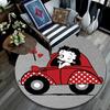 Betty Boop Round Area Rug,Carpet Rug for Living Room Bedroom Sofa Playroom Decor,Non-slip Floor Mat