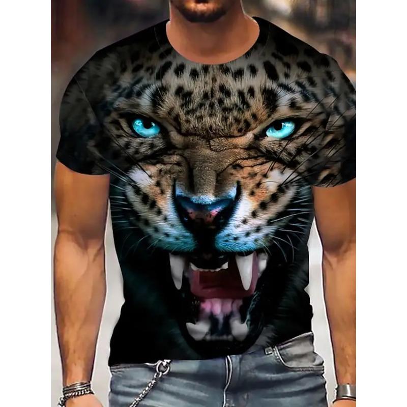 3D Tiger Lion T Shirt Men Women Summer Fashion Short Sleeve Printed Animal T-Shirt Cool Tops Tees Shirt