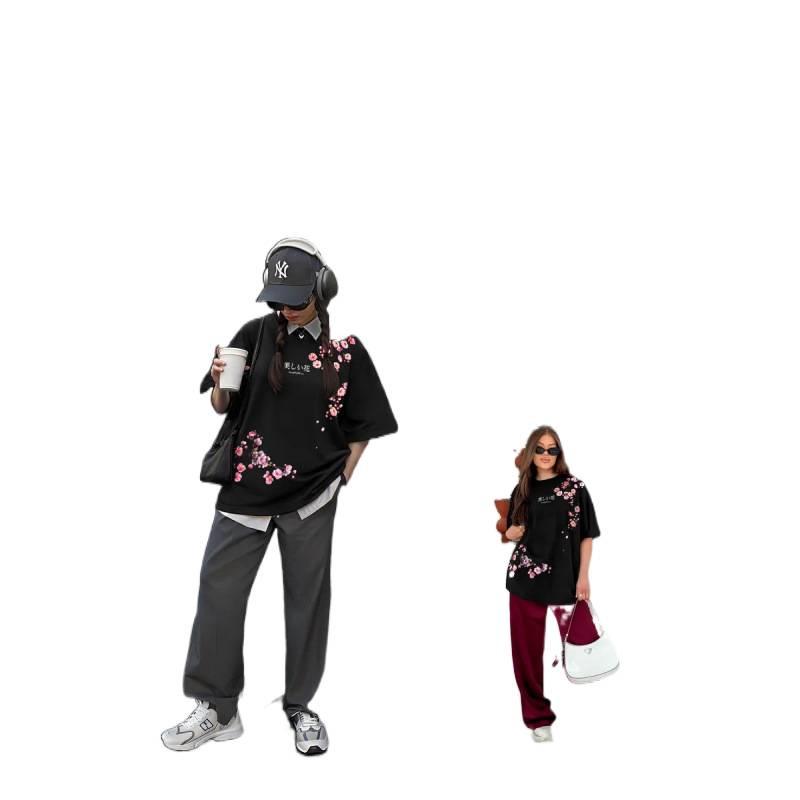 Women's Short Sleeve Raglan Cotton T-Shirt - Loose Fit Base Layer Top