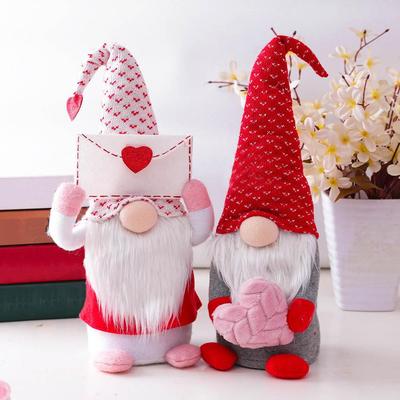Δώρο του Αγίου Βαλεντίνου Καρδιά Santa Nordic Gnome Κούκλα βελούδινα στολίδια κούκλας καλά Χριστούγεννα για διακόσμηση σπιτιού Δώρα για την ημέρα του Αγίου Βαλεντίνου