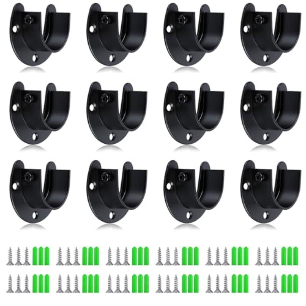 

Set of 12 Rust Resistant Stainless Steel U Shaped Rod Brackets for Closet and Curtain Rods Designed to Hold Thick and Heavy Rods China Mainland