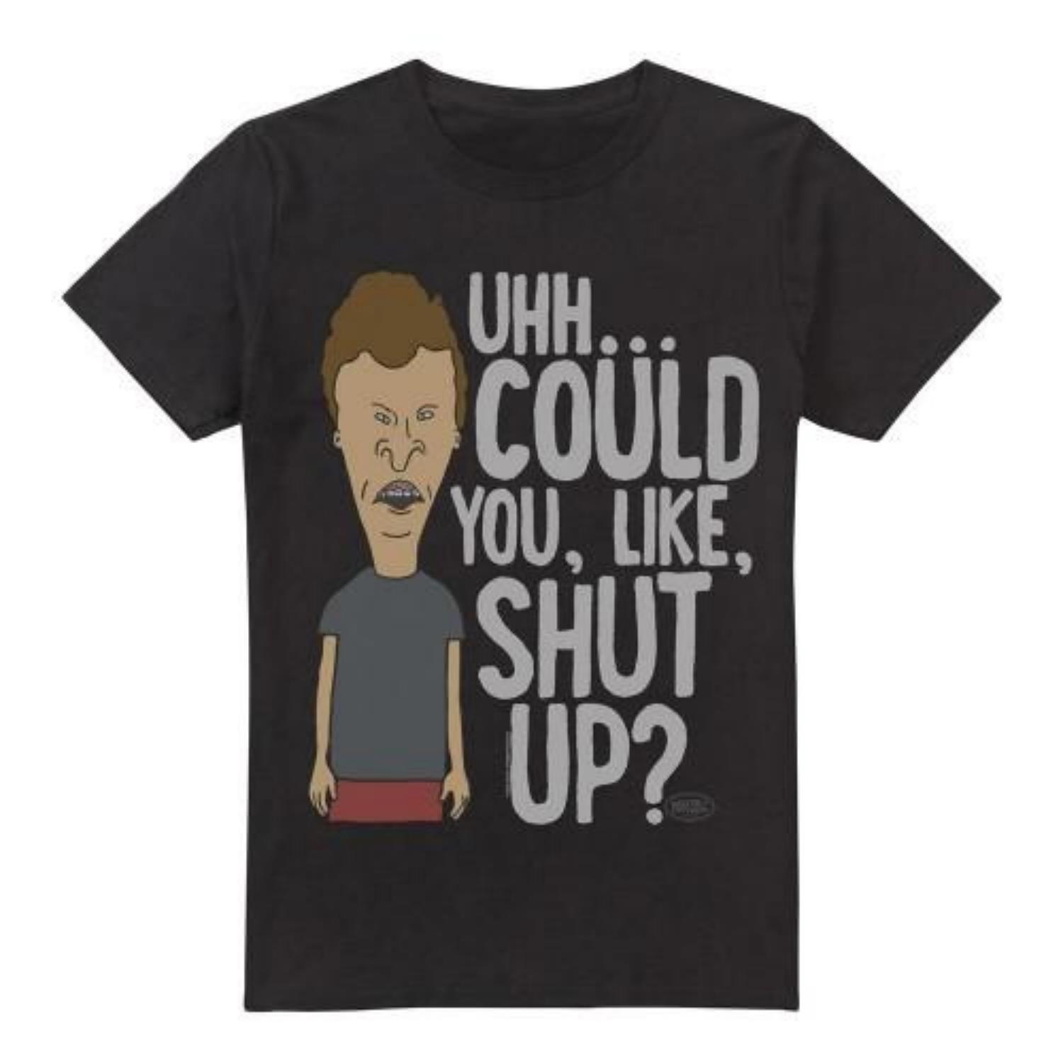 Мужская футболка Beavis & Butthead Could You Like Shut Up_ S чёрный