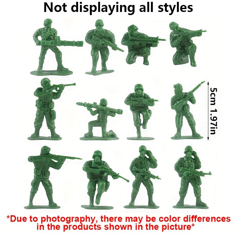 30/48pcs Soldier Action Figures Yellow Blue Green for Collectible Model Scenes Military Themed Party Decor Desktop Ornament JXB