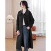 Sishui Nianhua Women's Elegant Mid-Length Wool Coat