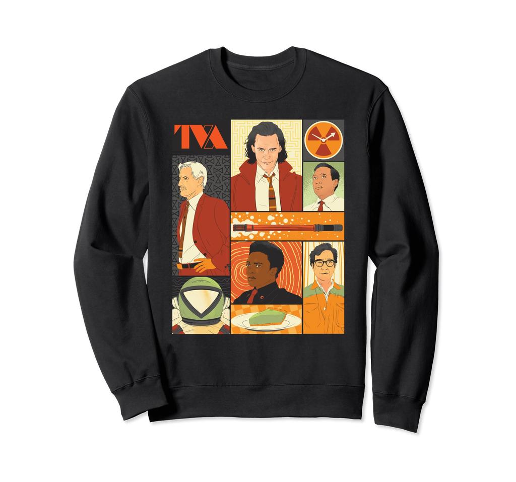 Marvel Studios Loki Season 2 TVA Face and Pie Disney+ Sweatshirt