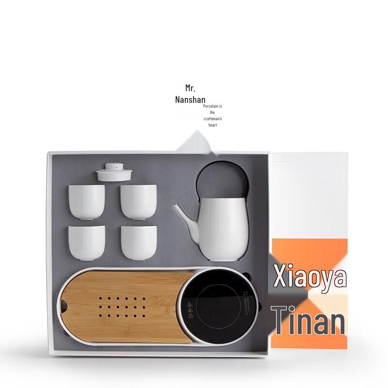 Mr. Nanshan Ceramic Kung Fu Tea Set with Thermostatic Tray