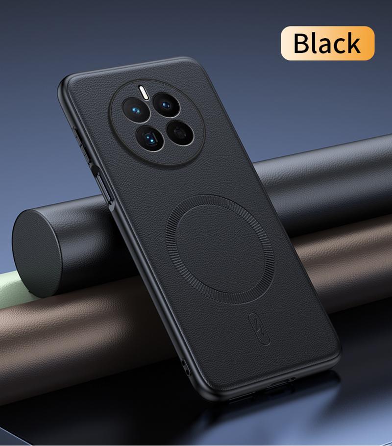 For Huawei Mate 50 Case Magnetic Leather Shield Cover For Huawei Mate 50 High Quality Anti-Fingerprint Non-Slip PC+TPU