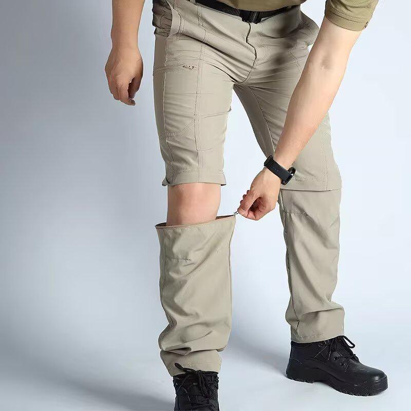 Men's Convertible Quick-Dry Outdoor Tactical Trousers with Multi-Pockets