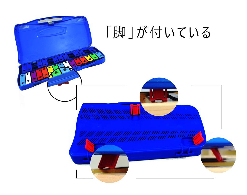 Seika Colorful Metallophone, 25 Notes, Musical Educational Material, Includes 2 Mallets, Orff Instruments (Blue)