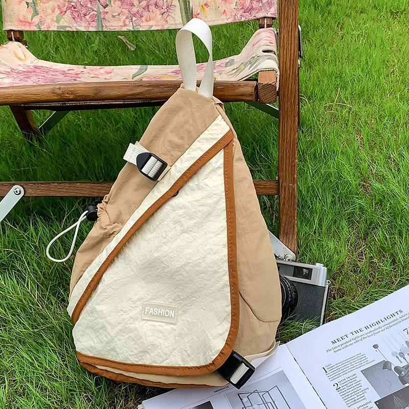 

Новая женская сумка кроссбоди дофаминовый контраст свежая уличная портативная сумка для велоспорта простая легкая нагрудная сумка спортивный рюкзак хаки