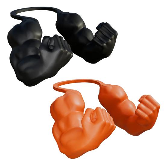 2Pcs Cat Muscular Arm Costume Cat Neck Arm with Muscle 3D Printed Superhero Cosplay Pet Spoof Toy Funny Cat Photo Prop Accessory