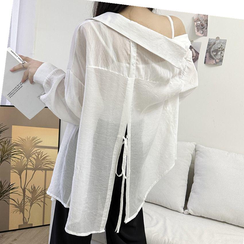 Women's Korean Style Long Sleeve Summer Sun Protection Cardigan - Breathable, Loose, Versatile Outerwear Top