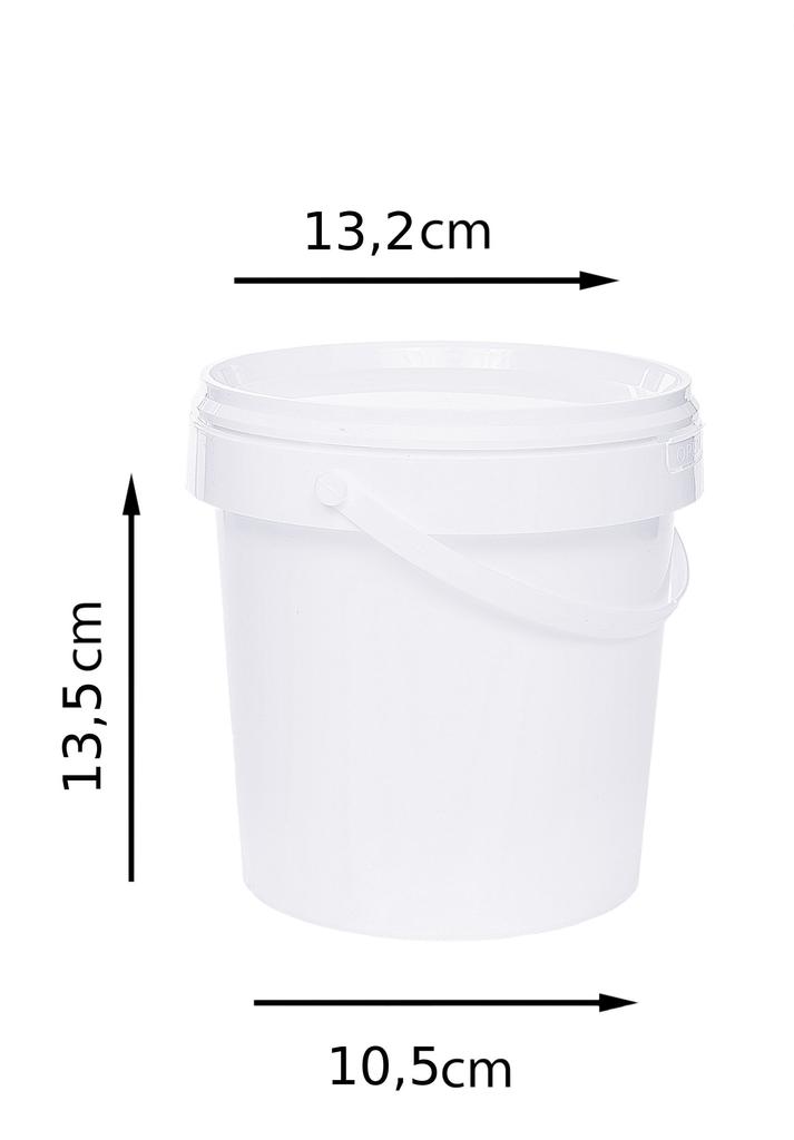 Seau Avec Couvercle Plastique Alimentaire - BenBow - 10x 1L - Blanc - Hermétique - Inodore - Vide - Récipient De Stockage