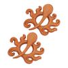 2pcs Multifunctional Wooden Brooch Pin Handmade Brown Animal Brooch Pin  For Sweaters