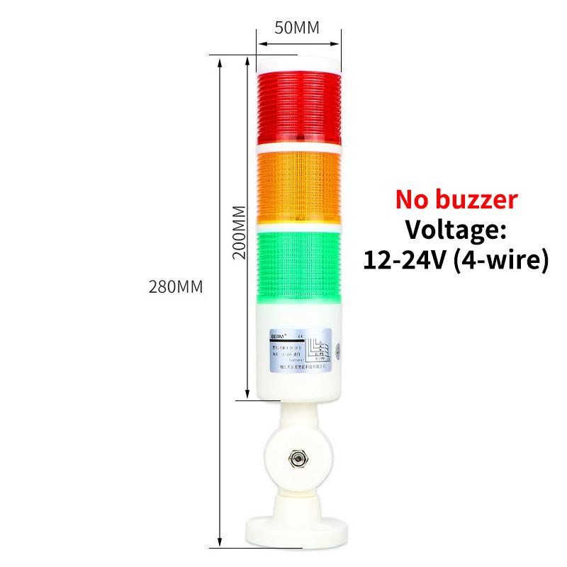 CNC Machine Safety Stack Light Rotatable 180 Degree Three Modes Industrial Warning Signal Lamp for Workshop
