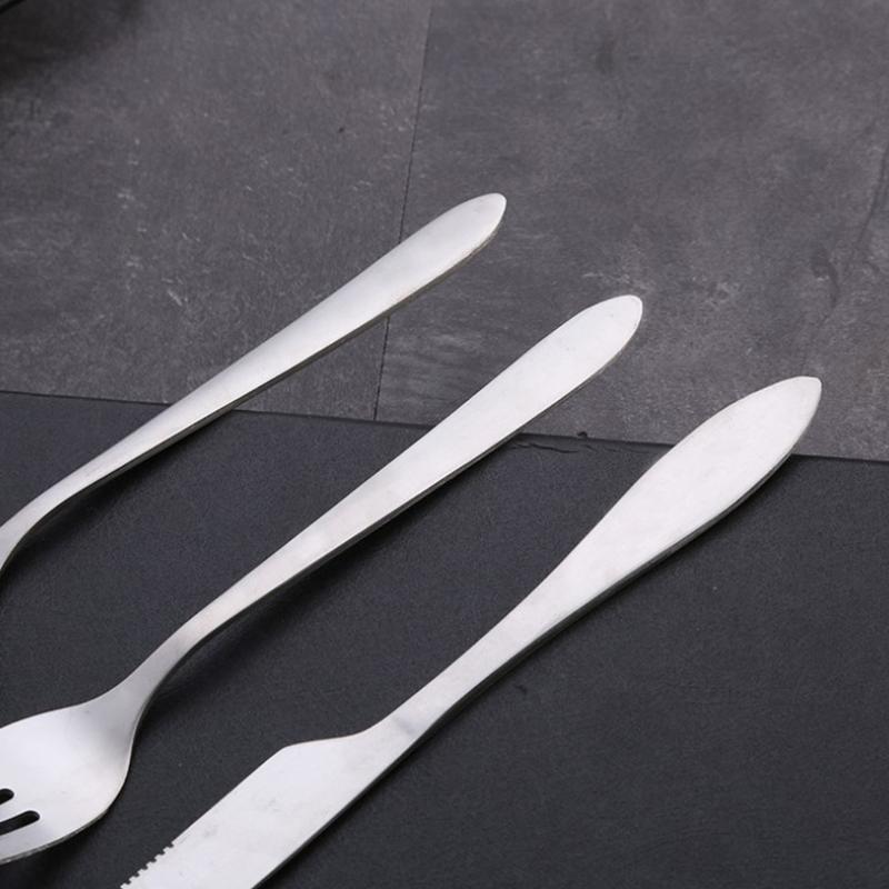 4ks/sada Travel Camping Příbory Sada přenosného nádobí Nerezová hůlka