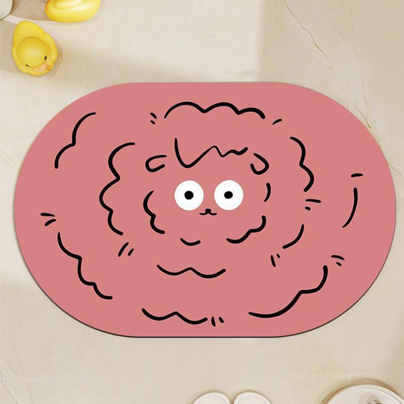 

Мультяшный коврик для пола в ванную комнату из диатомовой земли, абсорбирующий, быстросохнущий, износостойкий, противоскользящий коврик для ног 40X60cm 15.7X23.6in