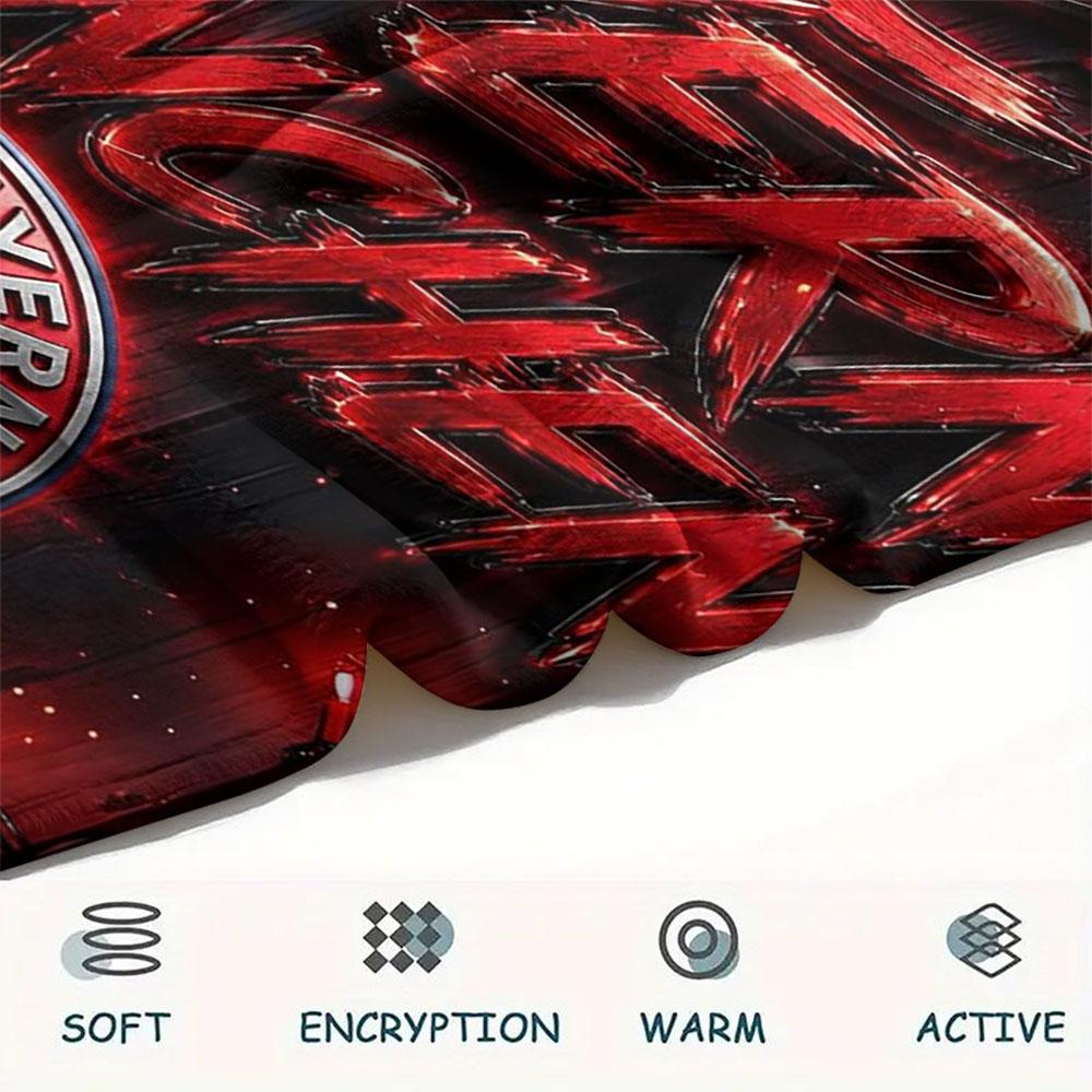 1PC FC Bayern Munich Patterned Flannel Blanket Suitable For All Seasons for Home Decor Warmth and Comfort Gifts Holiday Present