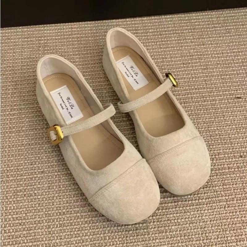 Fashion Retro Mary Jane Shoes Women Tabi Ballet Flats Suede Girl Style Moccasin Casual Barefoot Mujer Lolita Shoes Lolita Shoes