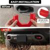 2Pcs Front Tow Hooks Covers Replacement Red Spare Parts Accessory High