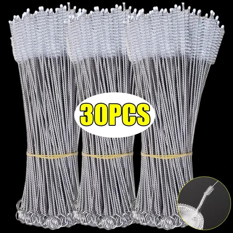 Long Handle Straw Cleaning Brush Kit Stainless Steel Drinking Straws Tube Pipe Cleaner Brushes for Baby Cup Bottles Clean Tools