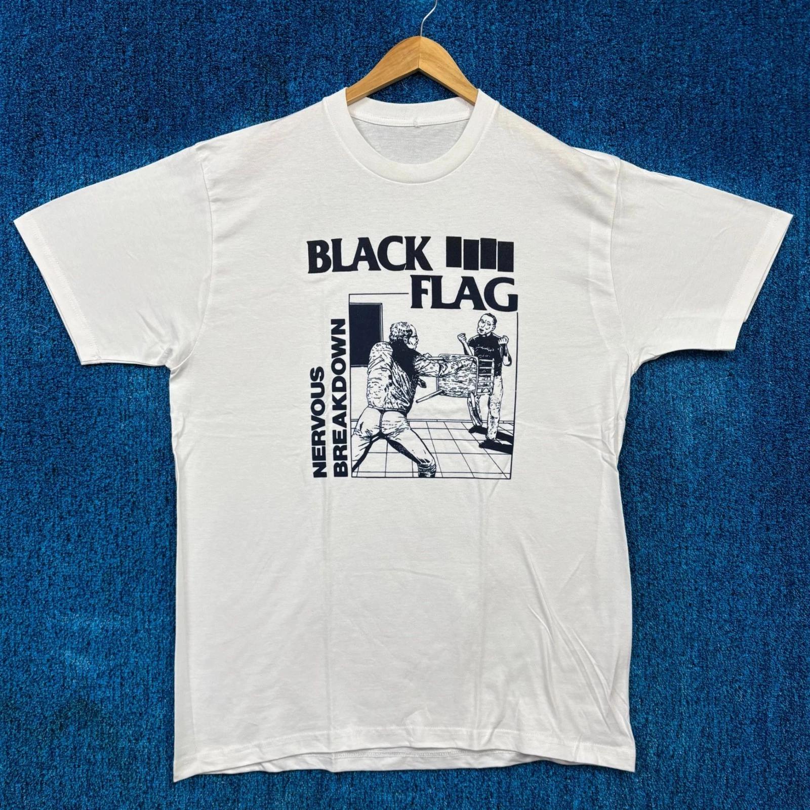 

Black Flag Nervous Breakdown Album Hardcore Punk Band Tee XL L