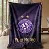 Custom Text Flannel Throw Blanket, Lightweight Cozy Bed Sofa BlanketAustria Wien FC