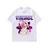 Unisex Vintage Streetwear Cotton Tee With Graphic Print Loose Fit Heavyweight Washed T-Shirt