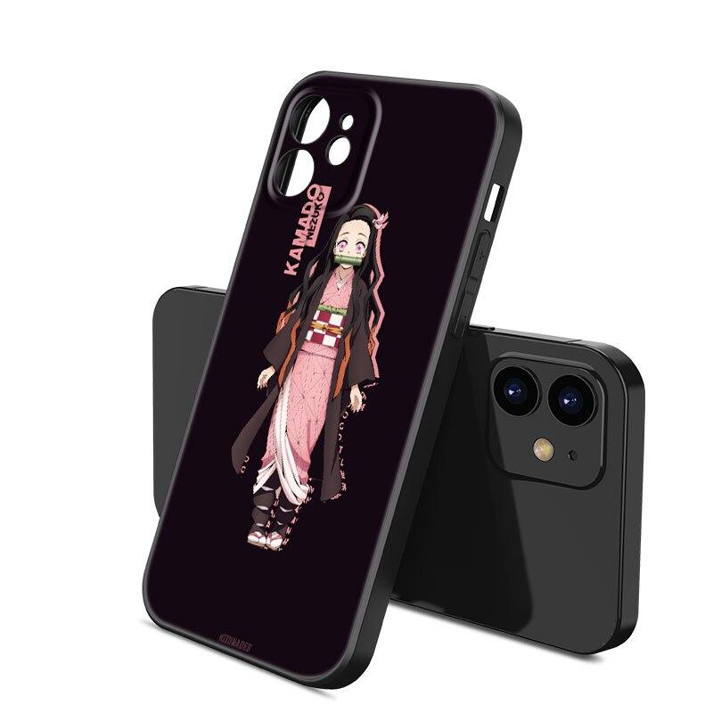 Demon Slayer Kamado Nezuko Anime Phone Case For Apple iPhone 13 12 Mini 11 Pro XS Max XR X 8 7 6S 6 Plus SE 2022 2020 5S 5 Cover