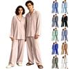 Women's Long Sleeve Loose Fit Pajama Set with Long Pants for Sleep and Home Lounging