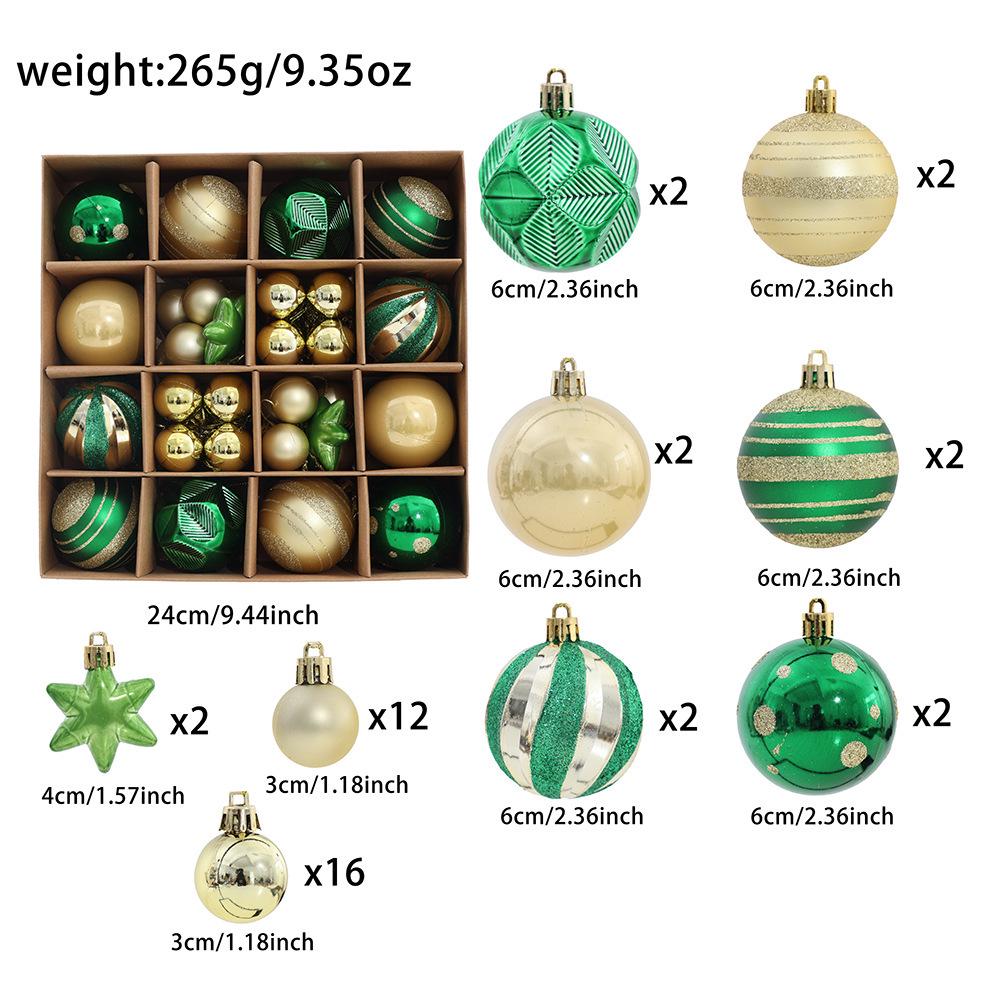 Painted Christmas Ball Gift Box Set - Festive Tree Ornaments & Party Decorations
