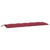 VidaXL Lot de 2 Coussins de Banc de Jardin, Revêtement de Banc avec Jeux de Cordes, Coussin d'Extérieur Imperméable, Rouge 361725