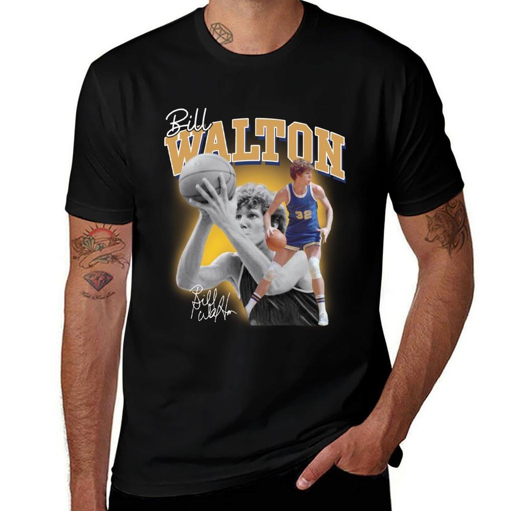 Bill Walton Basketball Legend Signature Vintage Retro 80s 90s Bootleg Rap Style TShirt Urban Style Casual Short Sleeve Top