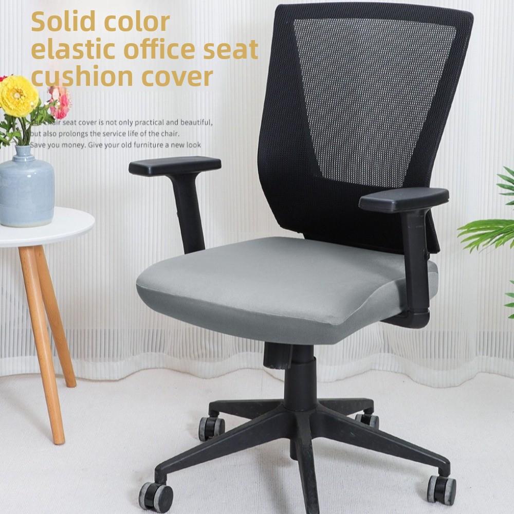 Fashion Removable Office Chair Seat Covers Stretch Washable Chair Dustproof Cover Solid Color Chair Cover Home