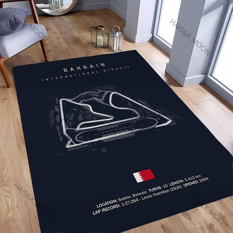 Race Track Circuit Design Carpet Mat Rug - Bahrain Monaco Nürburgring Motorsport Home Decoration Bedroom Decor Home Carpet