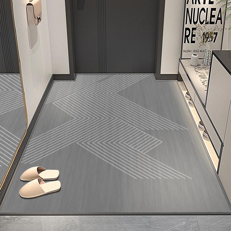 Home Floor Mat Advanced Sense Entrance Door Crystal Velvet Floor Mat Household Cutting Door NonSlip Foot Pad