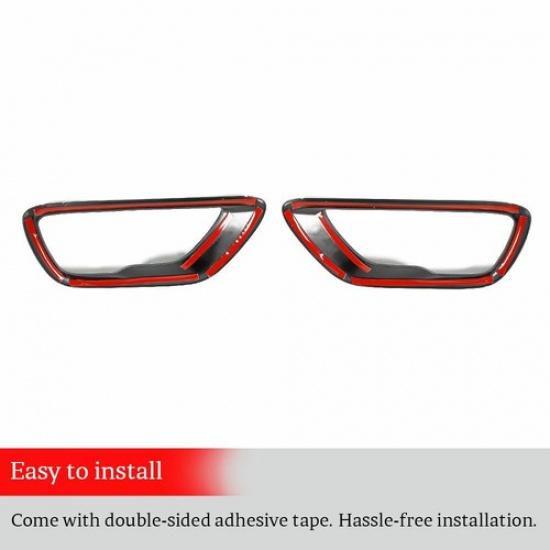Car Front Fog Light Cover Fog Lamp Frame Trim For Jeep Grand Cherokee 18+ Black