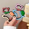 1Pc Cartoon Dog Shape Colorful Hair Claw Cute Hollow Out Creative Grab Clip Female Plastic Hair Clip