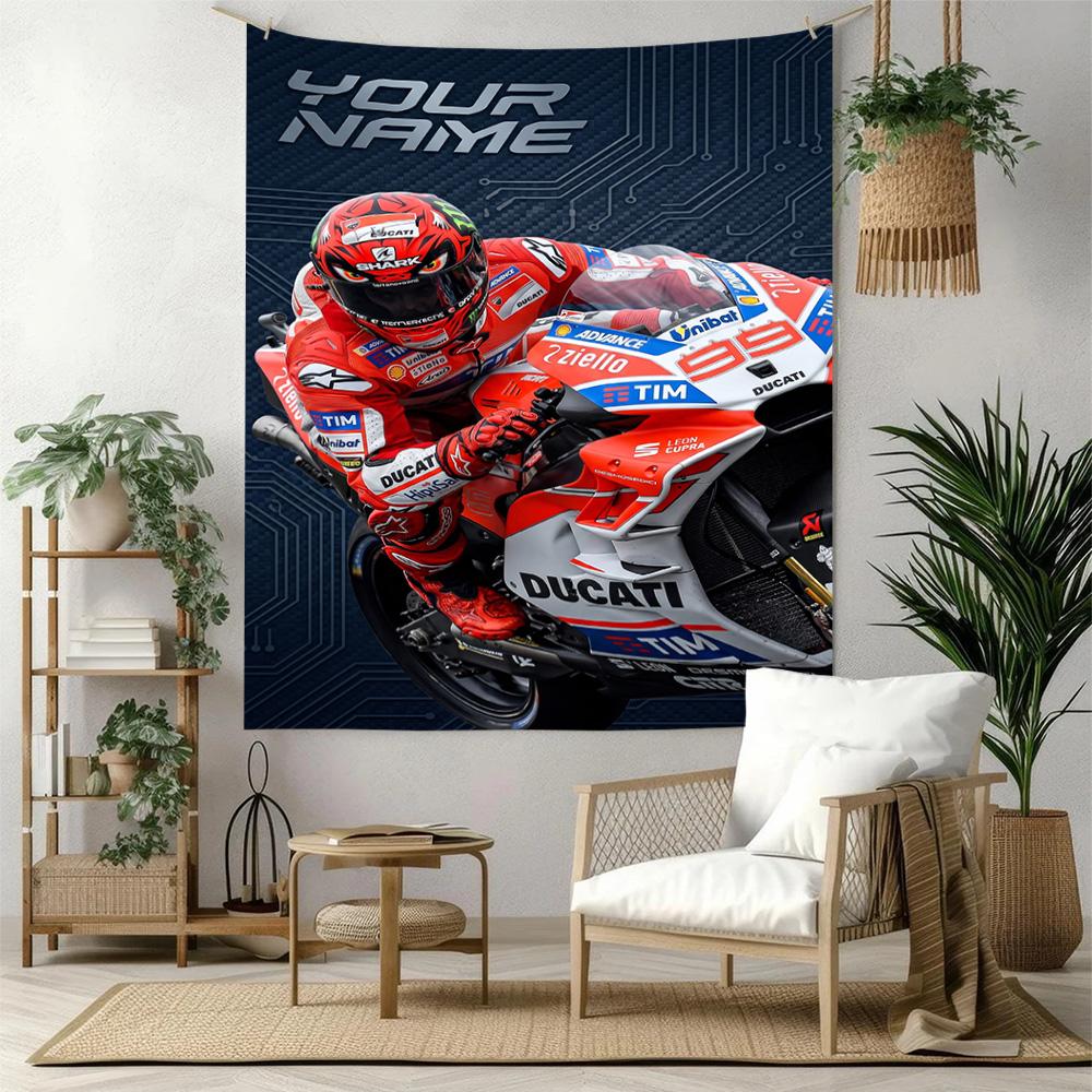 Jorge Lorenzo Custom Your Name Wall Decor Tapestry Art For Pet Memorial Birthdaywedding Party Backdrop Family Gift