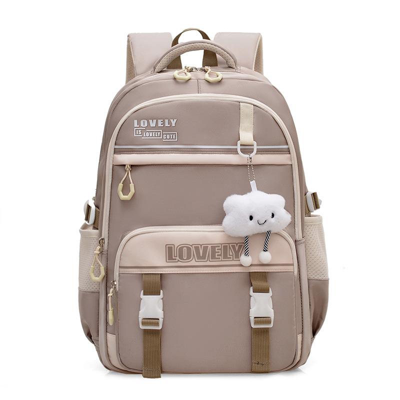 

Simple backpack girl new cute high-value schoolbag student large-capacity backpack Without pendant