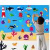 Tableau d'histoire en feutre Océan, Convient pour les cadeaux d'anniversaire des filles et des garçons, 29,5x40 pouces Créatures marines Jeu interactif de narration Garçons