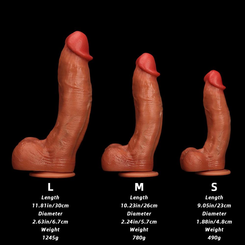 3 Size Large Liquid Silicone Dildo Simulated Penis Butt Plug Fisting Sex Toy Strap On Cock Big Dick Realistic Cock