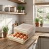 32-Compartment Egg Fresh-Keeping Box Drawer Style Refrigerator Storage Box Egg Rack  Fresh Keeping