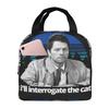 Supernatural Castiel I'll Interrogate The Cat Insulated Lunch Bag for Women Office Cooler Thermal Food Box Tote Lunch Boxes