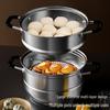KSISE 3-Layer 30cm Multi-functional Steamer Pot