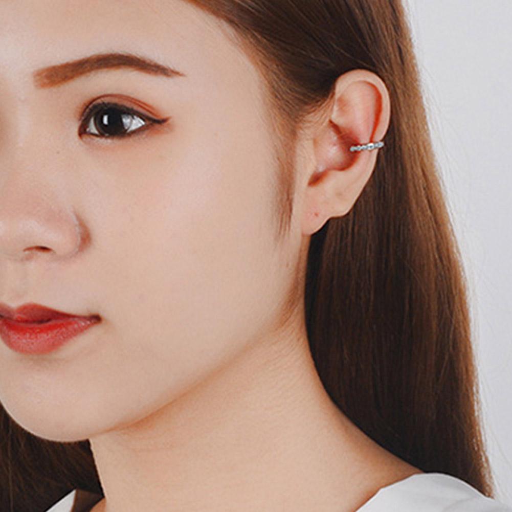 Women Simple Silver Color  No Hole Clip Earcuff Clip Earring Ear Cuffs for Non Pierced Ears On Earrings Cartilage Earing Cuff