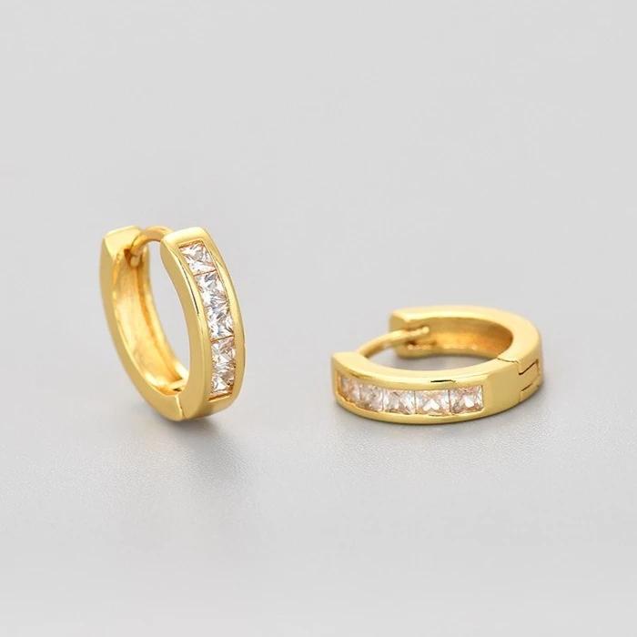 925 Silver Cubic Zirconia Earrings For Women Vintage Designer Small Round Cilcle Earrings Party Hypoallergenic Jewelry