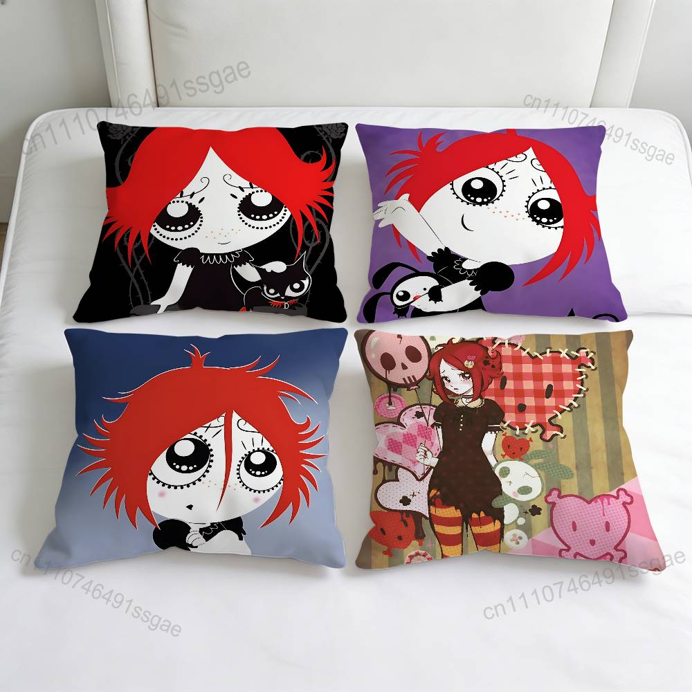RRuby Gloom Gothic Cute Decorative Square Pillow Cover Modern Cushion Case for Living Room Bedroom